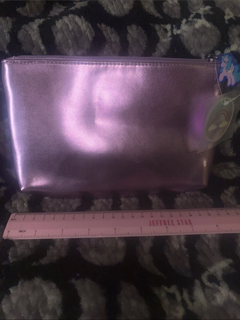 My Little Pony Iridescent Lavender Makeup Pouch with Pony on Zipper